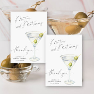 Martini Thank you Bridal shower Card