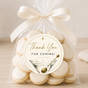 Martini Thank you for coming party Classic Round Sticker