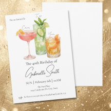 Martini themed 40th Womens Birthday Cheers