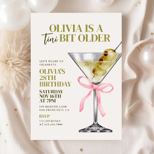 Martini Themed Birthday Invite, A Tini Bit Older Invitation
