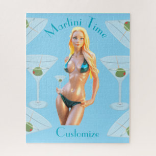 Martini time Bikini Babe Thunder_Cove  Jigsaw Puzzle