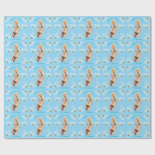 Martini time Bikini Babe Thunder_Cove  Wrapping Paper