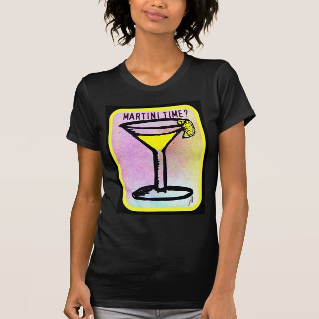 MARTINI TIME LEMON DROP PRINT T-Shirt (Front)