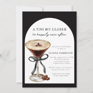 Martini Tini Bit Closer Stripe Bridal Shower Invitation