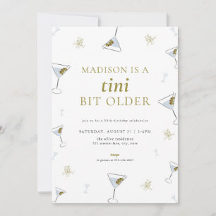 Martini Tini Bit Older Adult Birthday Invitation