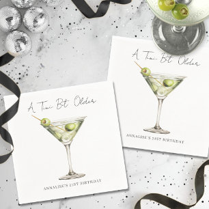 Martini Tini Bit Older Birthday Party Napkin