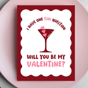 Martini Valentine Card – Chic & Trendy Fun Hearts