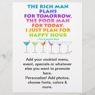 MARTINI ZEN - Plan for Happy Hour Flyer