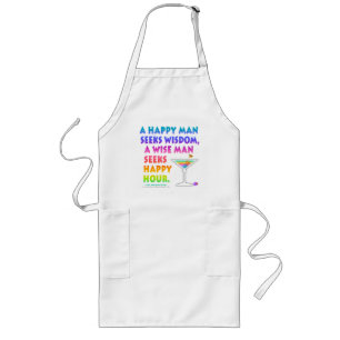 MARTINI ZEN: Wise Man Seeks Happy Hour Apron