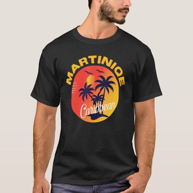 Martinique Caribbean Paradise Beautiful Ocean Beac T-Shirt (Front)