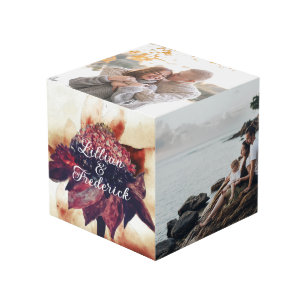 Martinique Carribbean Flower Four Couple Photos Cube