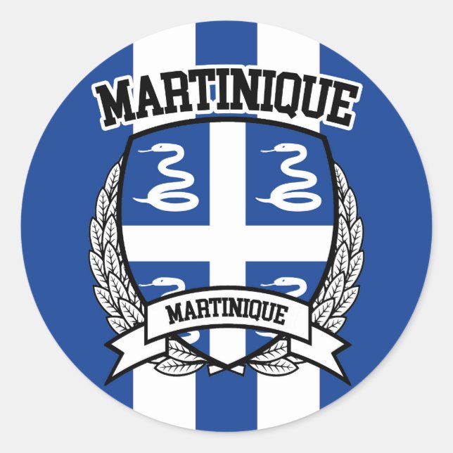 Martinique Classic Round Sticker (Front)