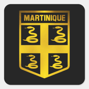Martinique Emblem Square Sticker