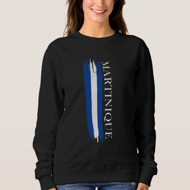 Martinique Flag Colour Stripes Sweatshirt (Front)