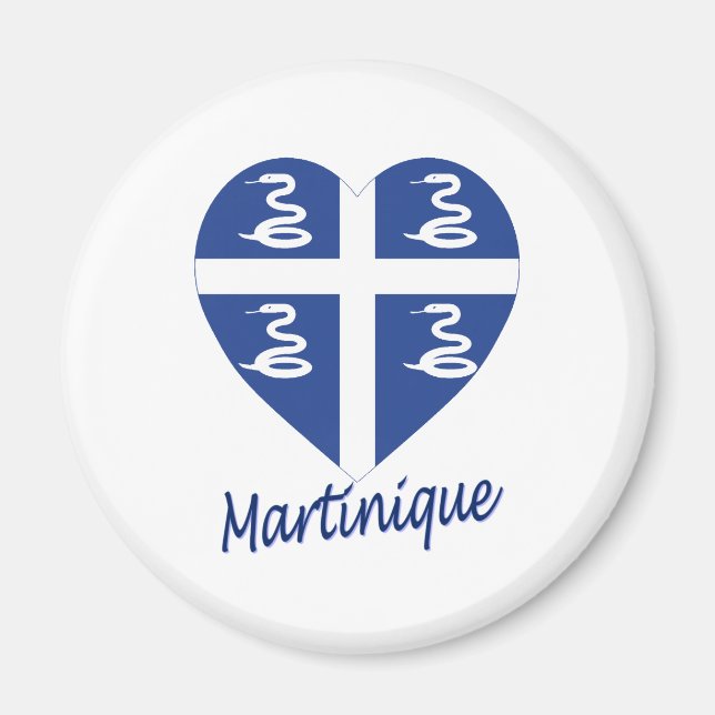 Martinique Flag Heart Magnet (Front)