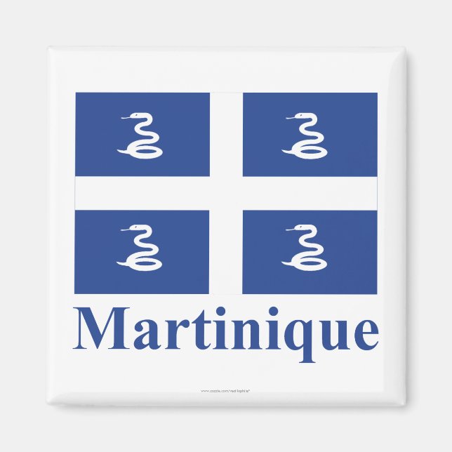 Martinique Flag with Name Magnet (Front)