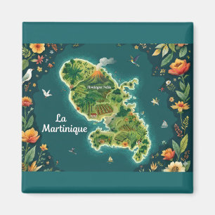 Martinique – Illustrated Island Map Magnet