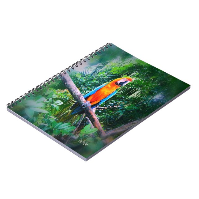 Martinique Macaw Spiral Notebook (Left Side)