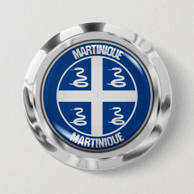 Martinique Round Emblem 7.5 Cm Round Badge (Front)