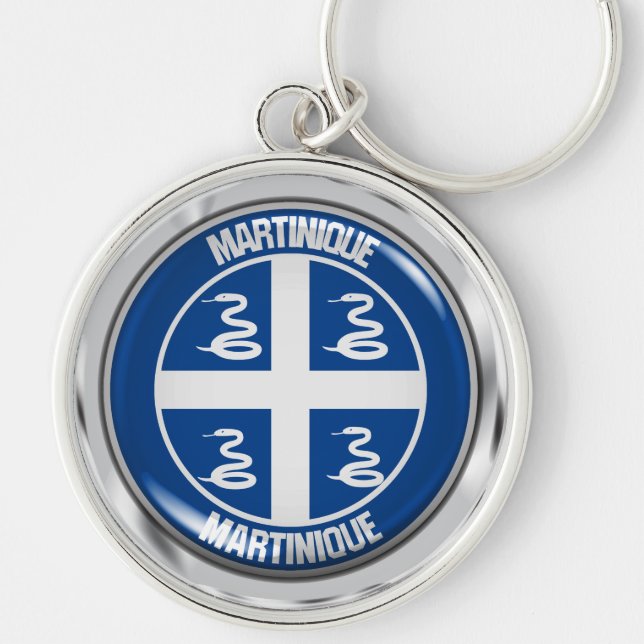 Martinique Round Emblem Key Ring (Front)