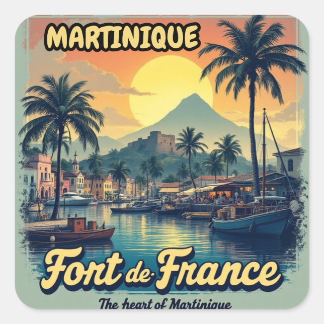 MARTINIQUE SQUARE STICKER (Front)
