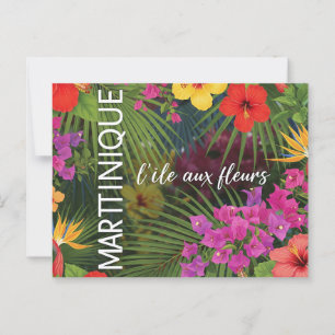Martinique tropical flowers postcard" postcard