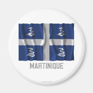 Martinique waving flag with name magnet