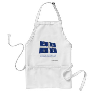 Martinique Waving Flag with Name Standard Apron