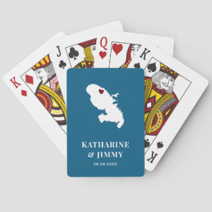 Martinique Wedding Favour Deck of Cards, Island Ma Playing Cards