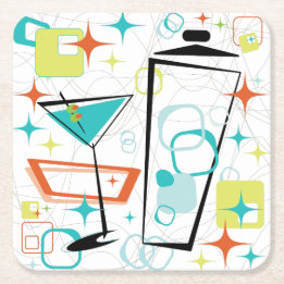 Martinis A Go-Go Drink Coasters