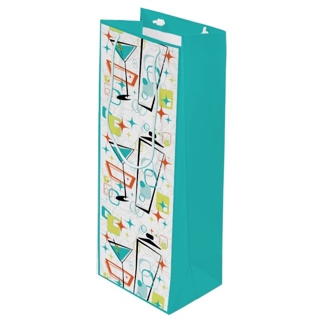 Martinis A Go-Go! Wine Gift Bag (Front Angled)