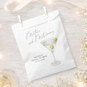 Martinis and Matrimony Bridal shower Favour Bags