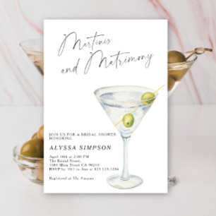 Martinis and Matrimony Bridal Shower Invitation