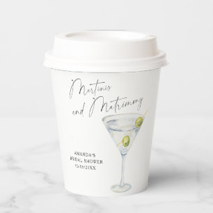 Martinis and Matrimony Bridal shower  Paper Cups