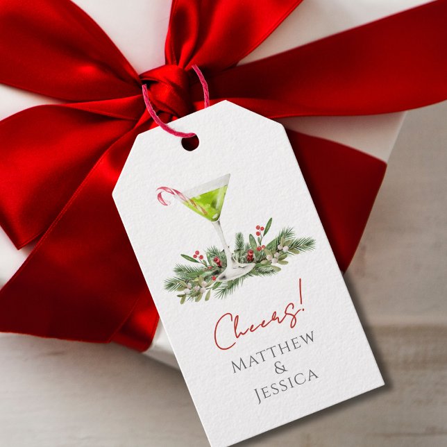 Martinis and Mistletoe Custom Holiday Guest Towels Napkin (Creator Uploaded)