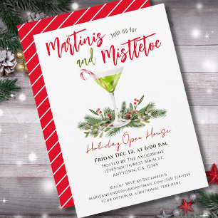Martinis and Mistletoe Holiday Open House Invitation