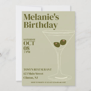 Martinis Birthday Party Invitation