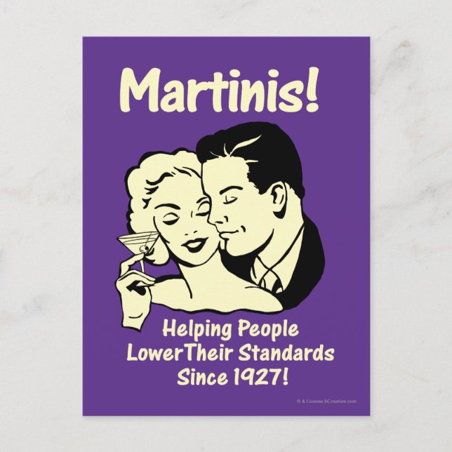 Martinis: Helping Lower Standards Postcard (Front)