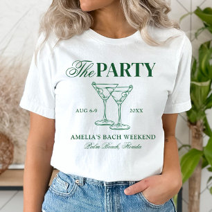 Martinis & Matrimony Bachelorette Party T-Shirt