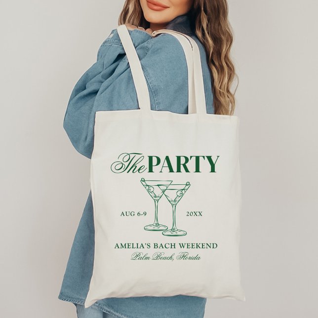 Martinis & Matrimony Bachelorette Party Tote Bag (Creator Uploaded)