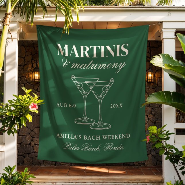 Martinis & Matrimony Bachelorette Weekend Tapestry (Creator Uploaded)
