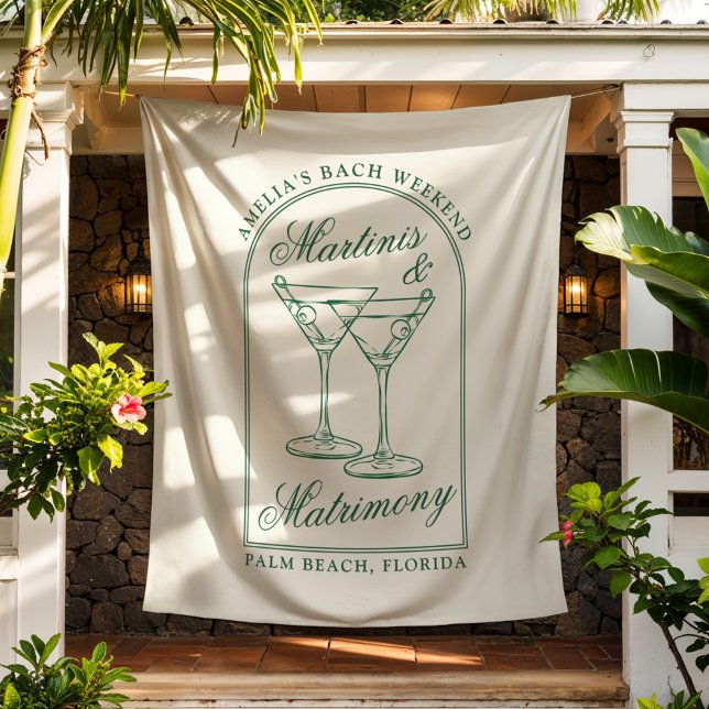 Martinis & Matrimony Bachelorette Weekend Tapestry (Creator Uploaded)