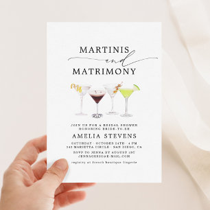 Martinis & Matrimony Bridal Shower Invitation