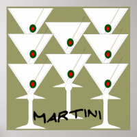 Martinis Poster Print