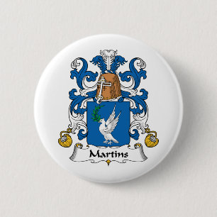 Martins Family Crest 6 Cm Round Badge