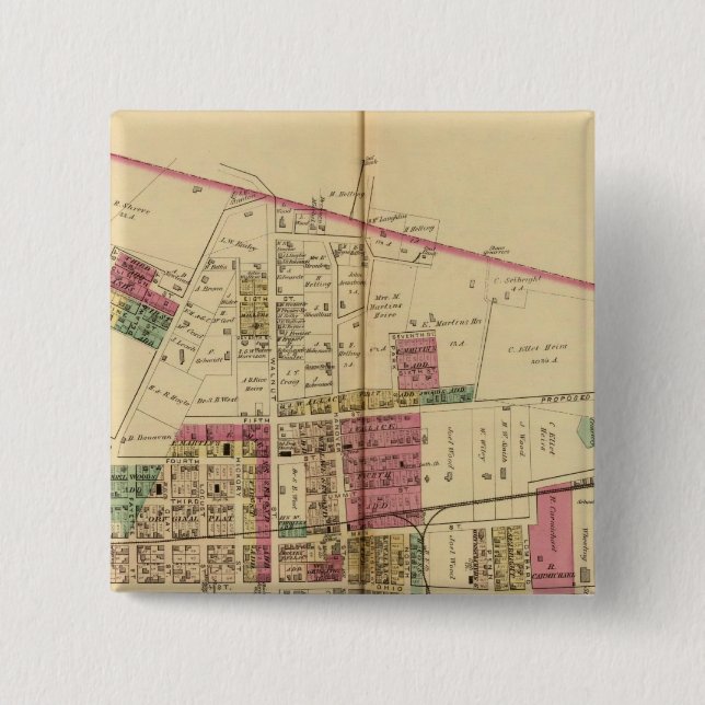 Martin's Ferry 15 Cm Square Badge (Front)