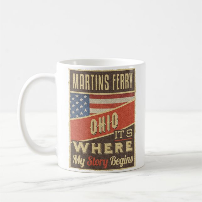 Martins Ferry Ohio Coffee Mug (Left)
