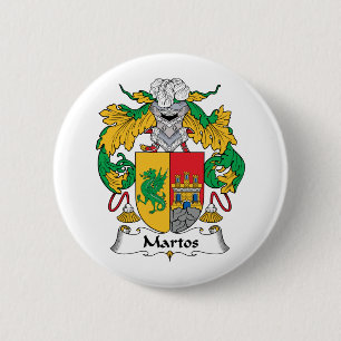 Martos Family Crest 6 Cm Round Badge
