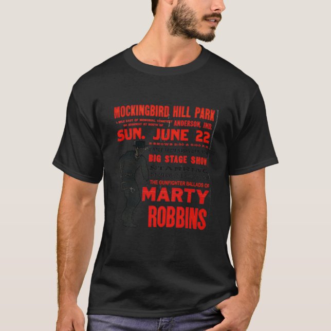 Marty Robbins Concert Poster T-Shirt (Front)