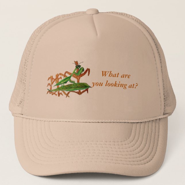 Marty The Praying Mantis Trucker Hat (Front)